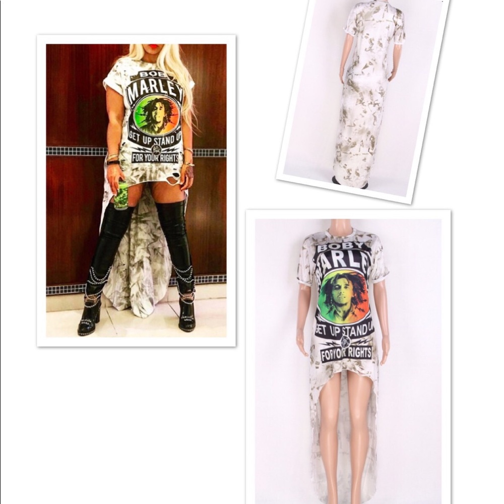 RESTOCKED Bob Marley Irregular Maxi Dress - Picture 1 of 1